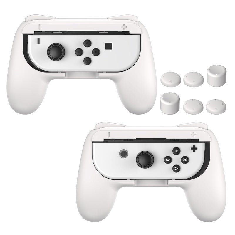 FASTSNAIL Grips Compatible with Nintendo Switch Joy-Con&Switch OLED Model, Wear-resistant Handle Kit Gamepad Replacement for Nintendo Switch Joy Cons &Switch OLED Model for Controller - Image 1